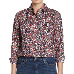 J. Crew cotton poplin floral button down